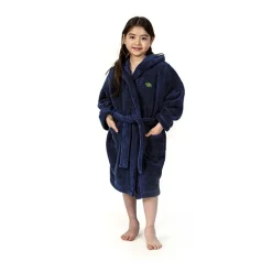 Linum Home Textiles Plush Turtle Kids Bathrobe Unisex Long Sleeve Long Length Robe
