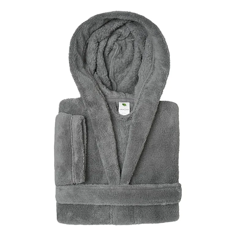 Linum Home Textiles Plus Kids Bathrobe Unisex Long Sleeve Long Length Robe