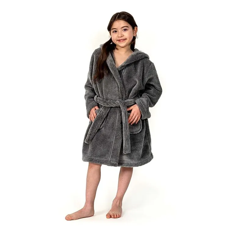 Linum Home Textiles Plus Kids Bathrobe Unisex Long Sleeve Long Length Robe