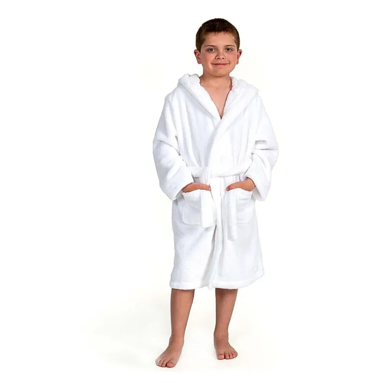 Linum Home Textiles Plus Kids Bathrobe Unisex Long Sleeve Long Length Robe