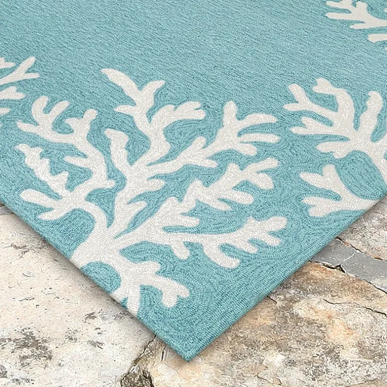 Liora Manne Capri Coral Border Hand Tufted Indoor/Outdoor Round Area Rug