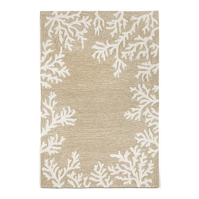 Liora Manne Capri Coral Border Hand Tufted Indoor/Outdoor Round Area Rug