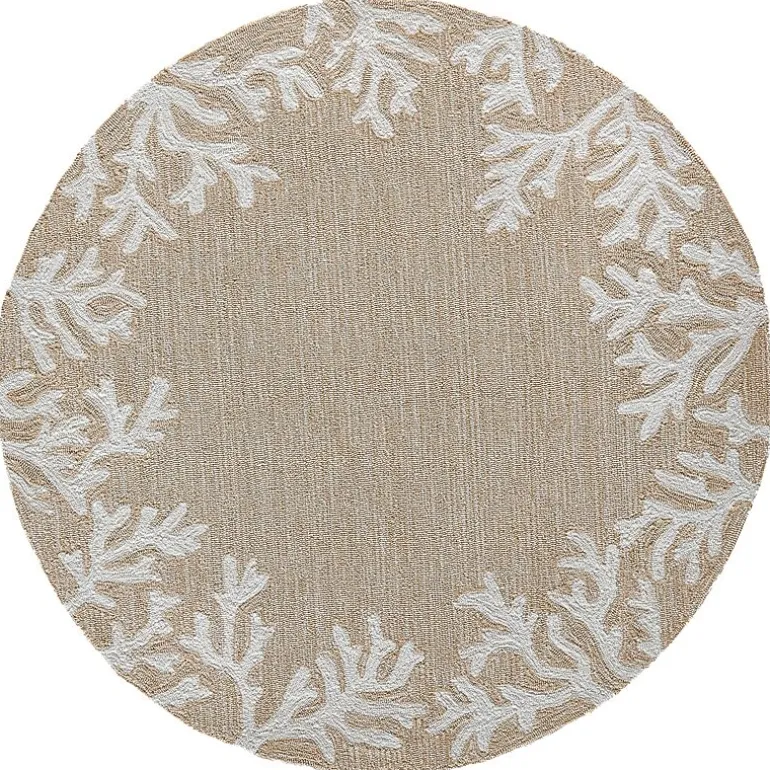 Liora Manne Capri Coral Border Hand Tufted Indoor/Outdoor Round Area Rug