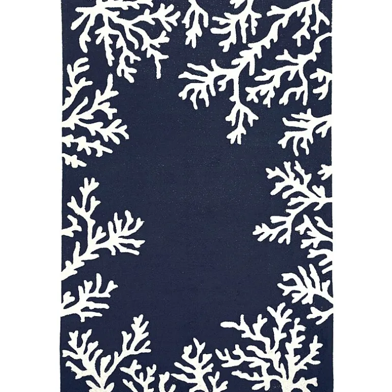 Liora Manne Capri Coral Border Hand Tufted Indoor/Outdoor Round Area Rug