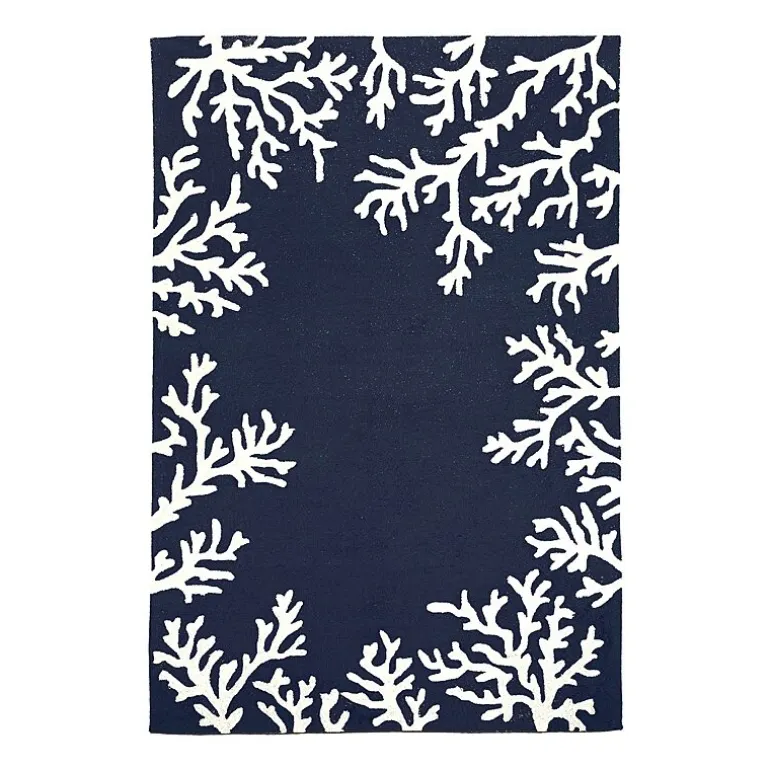 Liora Manne Capri Coral Border Hand Tufted Indoor/Outdoor Round Area Rug
