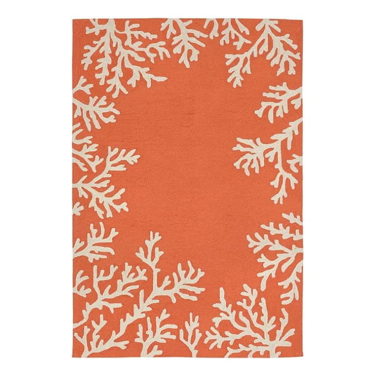 Liora Manne Capri Coral Border Hand Tufted Indoor/Outdoor Round Area Rug