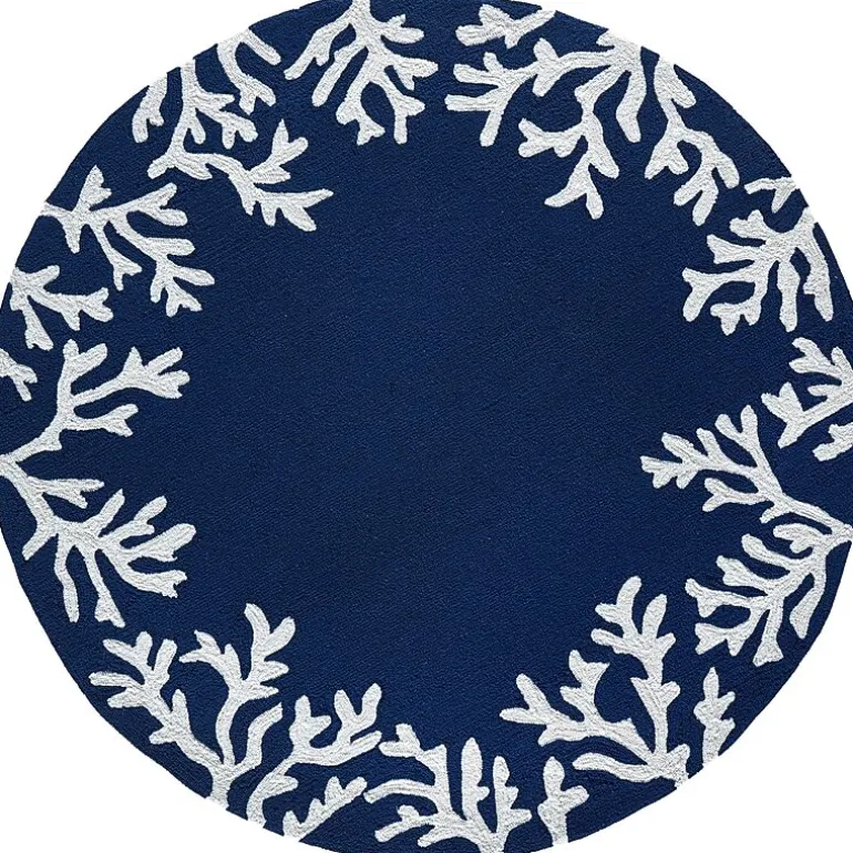Liora Manne Capri Coral Border Hand Tufted Indoor/Outdoor Round Area Rug