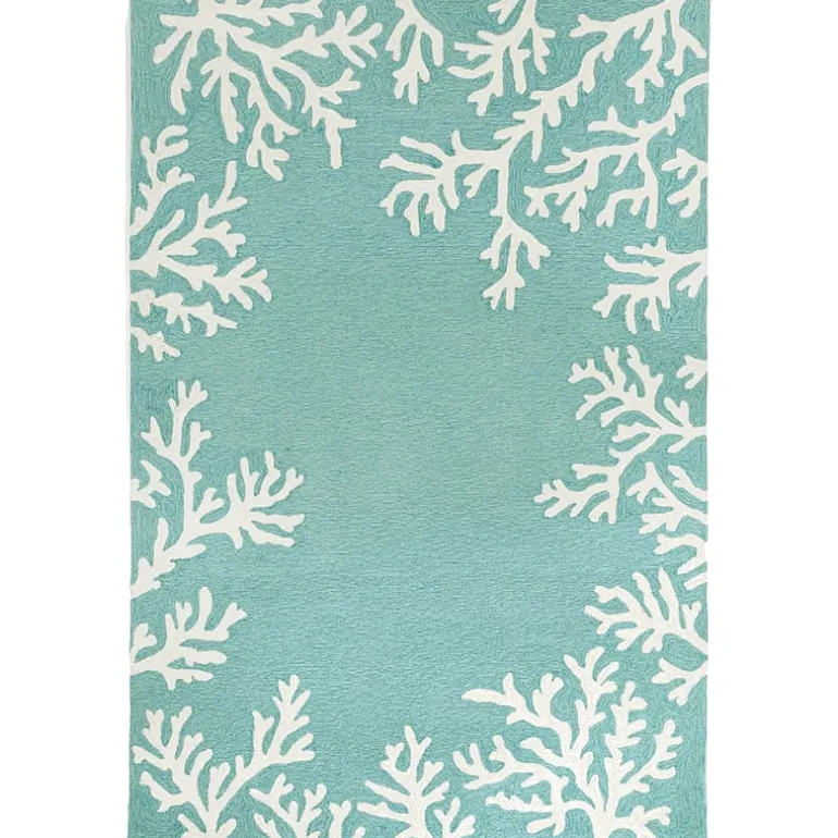 Liora Manne Capri Coral Border Hand Tufted Indoor/Outdoor Round Area Rug