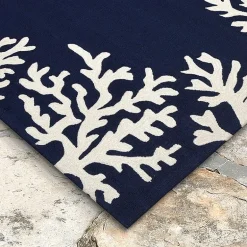 Liora Manne Capri Coral Border Hand Tufted Indoor/Outdoor Round Area Rug