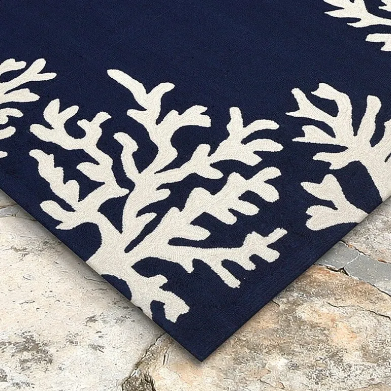 Liora Manne Capri Coral Border Hand Tufted Indoor/Outdoor Round Area Rug
