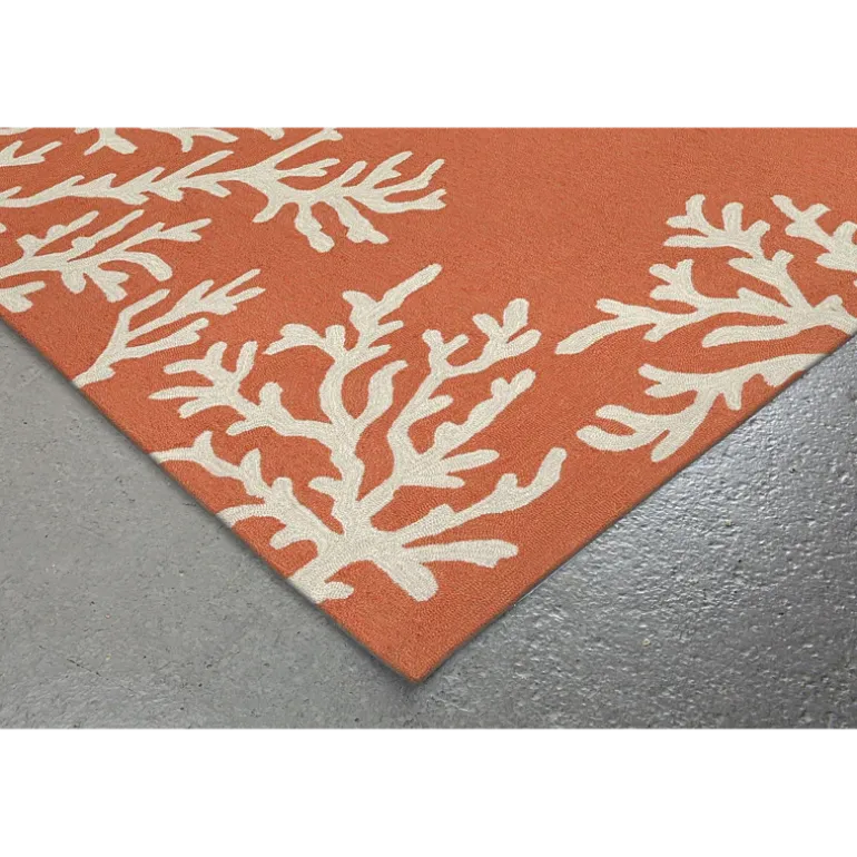 Liora Manne Capri Coral Border Hand Tufted Indoor/Outdoor Round Area Rug