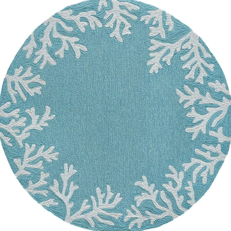 Liora Manne Capri Coral Border Hand Tufted Indoor/Outdoor Round Area Rug