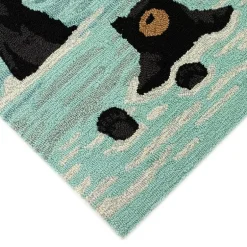 Liora Manne Frontporch Bathing Bears Hand Tufted Washable Indoor Outdoor Rectangular Accent Rug