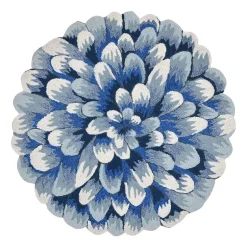 Liora Manne Frontporch Mum Hand Tufted Washable Indoor Outdoor Round Accent Rug
