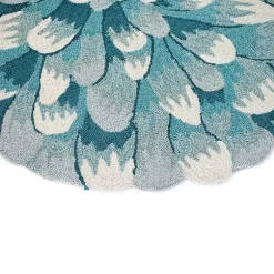Liora Manne Frontporch Mum Hand Tufted Washable Indoor Outdoor Round Accent Rug