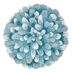 Liora Manne Frontporch Mum Hand Tufted Washable Indoor Outdoor Round Accent Rug
