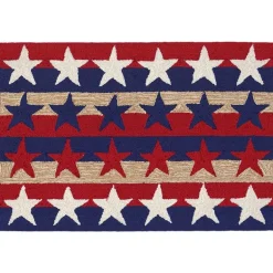 Liora Manne Frontporch Stars And Stripes Hand Tufted Indoor Outdoor Rectangular Accent Rug
