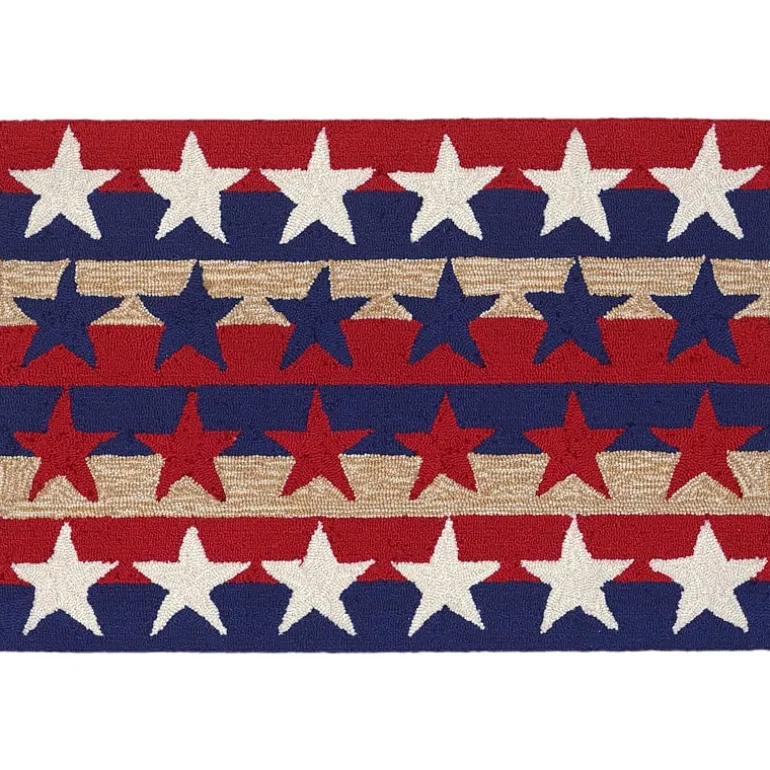 Liora Manne Frontporch Stars And Stripes Hand Tufted Indoor Outdoor Rectangular Accent Rug