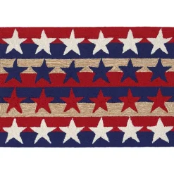 Liora Manne Frontporch Stars And Stripes Hand Tufted Indoor Outdoor Rectangular Accent Rug