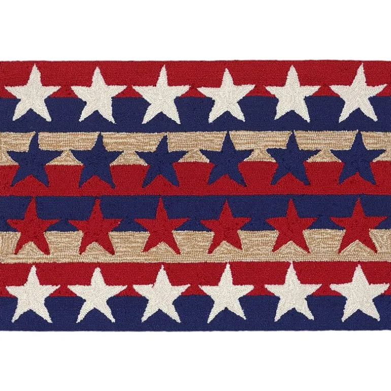 Liora Manne Frontporch Stars And Stripes Hand Tufted Indoor Outdoor Rectangular Accent Rug