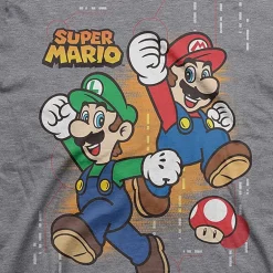 Little & Big Kid Boys Crew Neck Short Sleeve Regular Fit Super Mario Graphic T-Shirt