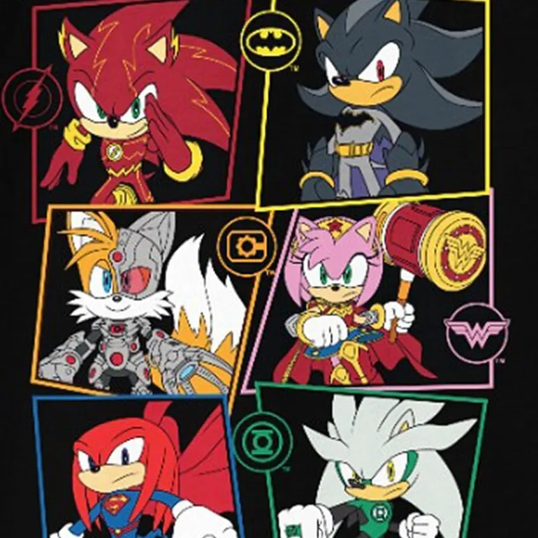 Little & Big Kid Boys Crew Neck Short Sleeve Oversized Sonic the Hedgehog Graphic T-Shirt