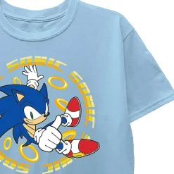 Little & Big Kid Boys Crew Neck Short Sleeve Regular Fit Sonic the Hedgehog Graphic T-Shirt