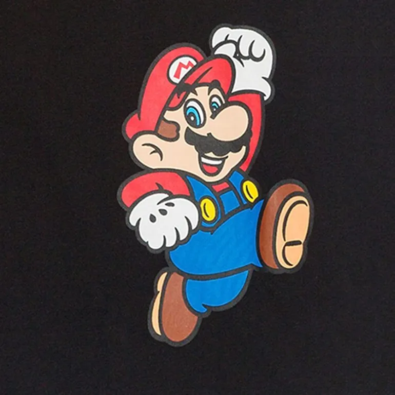 Little & Big Kid Boys Crew Neck Short Sleeve Oversized Super Mario Graphic T-Shirt