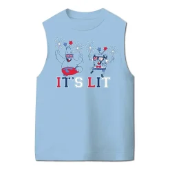 Little & Big Kid Boys Crew Neck Sleeveless Spongebob Tank Top