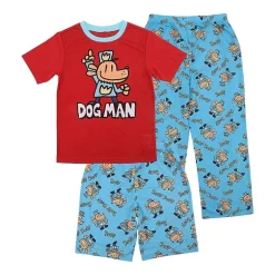Little & Big Kid Boys Crew Neck Short Sleeve 3-pc. Pajama Set