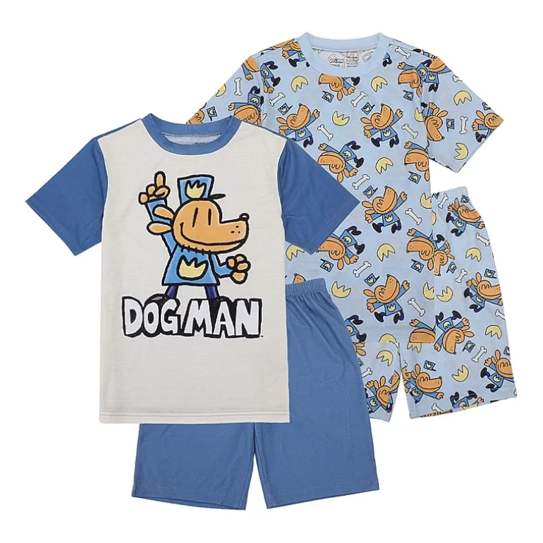 Little & Big Kid Boys Crew Neck Short Sleeve 4-pc. Pajama Set