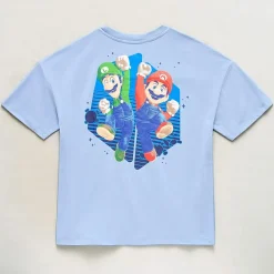 Little & Big Kid Boys Crew Neck Short Sleeve Oversized Luigi Super Mario Graphic T-Shirt