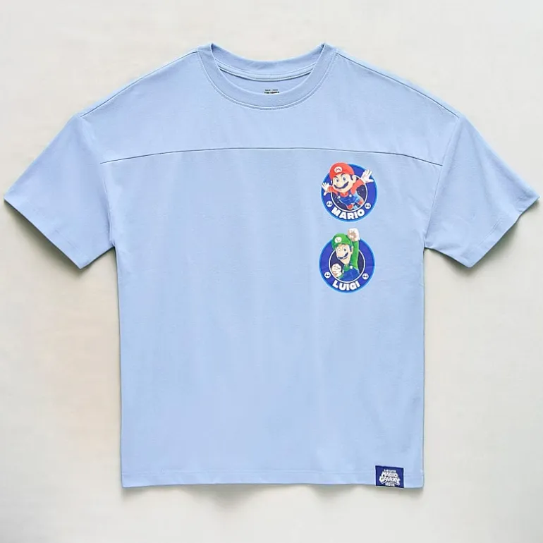 Little & Big Kid Boys Crew Neck Short Sleeve Oversized Luigi Super Mario Graphic T-Shirt