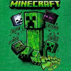 Little & Big Kid Boys Crew Neck Short Sleeve Regular Fit Minecraft Graphic T-Shirt