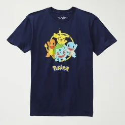 Little & Big Kid Boys Crew Neck Short Sleeve Regular Fit Pokemon Graphic T-Shirt