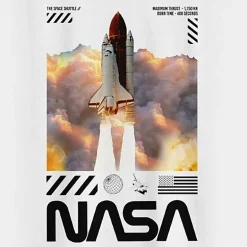 Little & Big Kid Boys Crew Neck Short Sleeve Regular Fit NASA Graphic T-Shirt