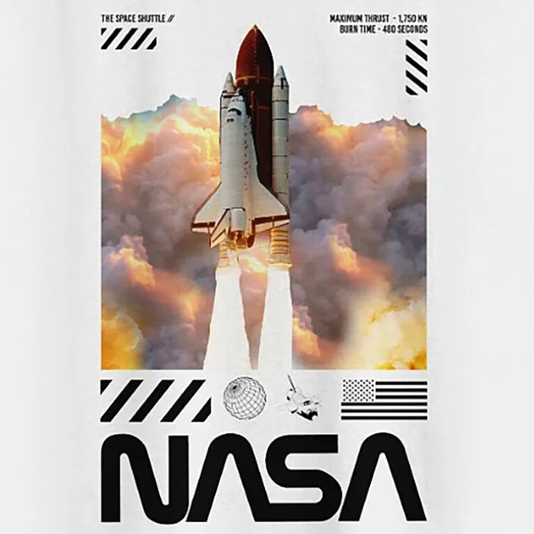 Little & Big Kid Boys Crew Neck Short Sleeve Regular Fit NASA Graphic T-Shirt