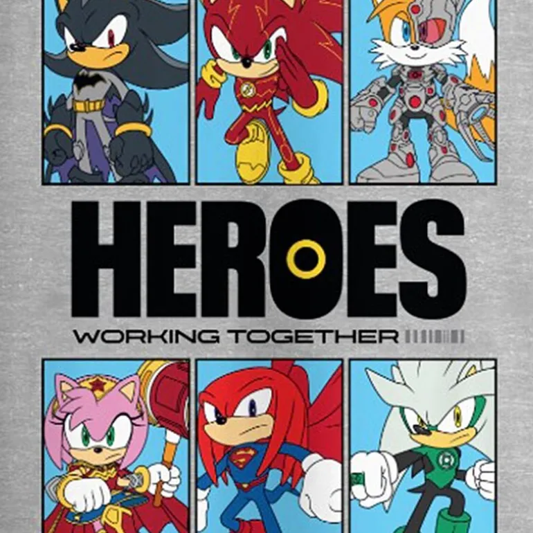Little & Big Kid Boys Crew Neck Short Sleeve Regular Fit Sonic the Hedgehog Graphic T-Shirt