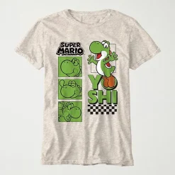 Little & Big Kid Boys Crew Neck Short Sleeve Regular Fit Super Mario Yoshi Graphic T-Shirt