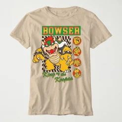 Little & Big Kid Boys Crew Neck Short Sleeve Regular Fit Super Mario Bowser Graphic T-Shirt