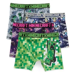 Little & Big Kid Boys Minecraft 4 Pack Boxer Briefs Babp2439