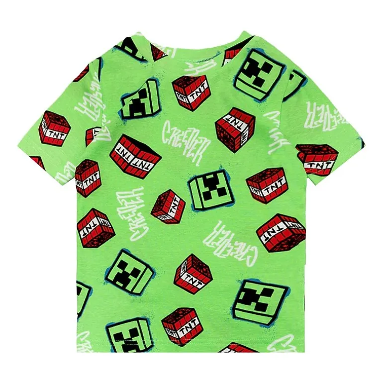 Little & Big Kid Boys Minecraft Crew Neck Short Sleeve 4-pc. Pajama Set