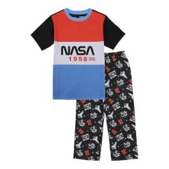 Little & Big Kid Boys NASA Crew Neck Short Sleeve 2-pc. Pajama Set