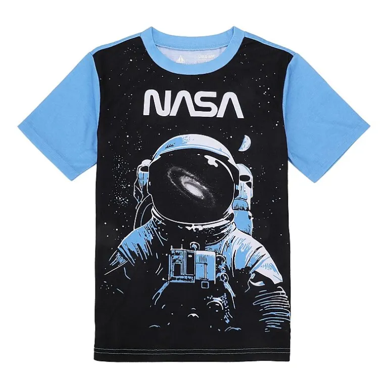Little & Big Kid Boys NASA Crew Neck Short Sleeve 4-pc. Pajama Set