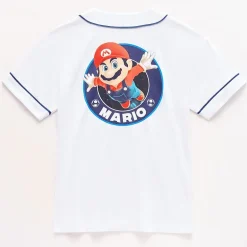 Little & Big Kid Boys V Neck Super Mario Yoshi Short Sleeve Jersey