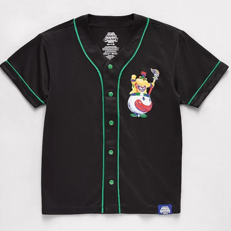 Little & Big Kid Boys V Neck Super Mario Bowser Short Sleeve Jersey