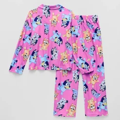 Little & Big Kid Girls Bluey Long Sleeve 2-pc. Pajama Set