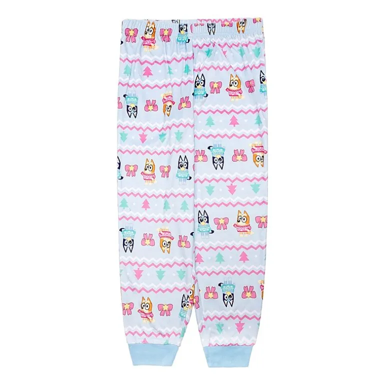 Little & Big Kid Girls Bluey Velour Crew Neck Long Sleeve 3-pc. Pajama Set