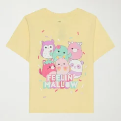 Little & Big Kid Girls Crew Neck Short Sleeve Regular Fit Squishmallows Graphic T-Shirt