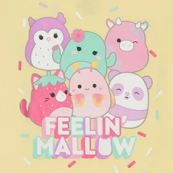 Little & Big Kid Girls Crew Neck Short Sleeve Regular Fit Squishmallows Graphic T-Shirt